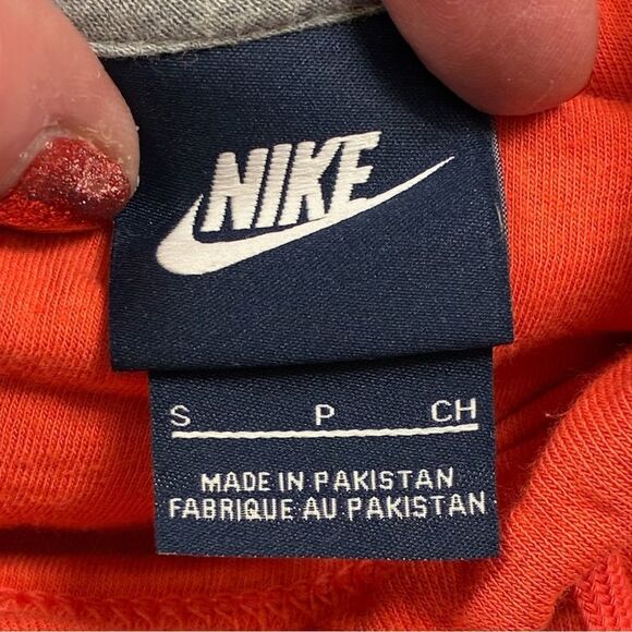 NIKE Funnel Neck Hoodie Pullover Orange/Coral Women’s Size Small 803636-850 - Picture 5 of 6